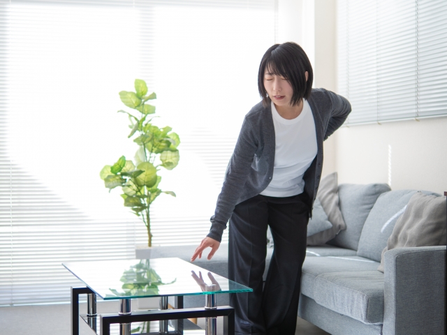 腰にかかる負担の蓄積や運動不足も発症の原因になります